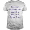 Crossrail Elizabeth Line Lizzie Line Betty Line Purple Train Shirt Classic Men's T-shirt