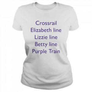 Crossrail Elizabeth Line Lizzie Line Betty Line Purple Train Shirt Classic Women's T-shirt