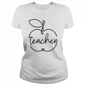 Cute Teacher In Vintage Apples TeacherShirt Classic Women's T-shirt