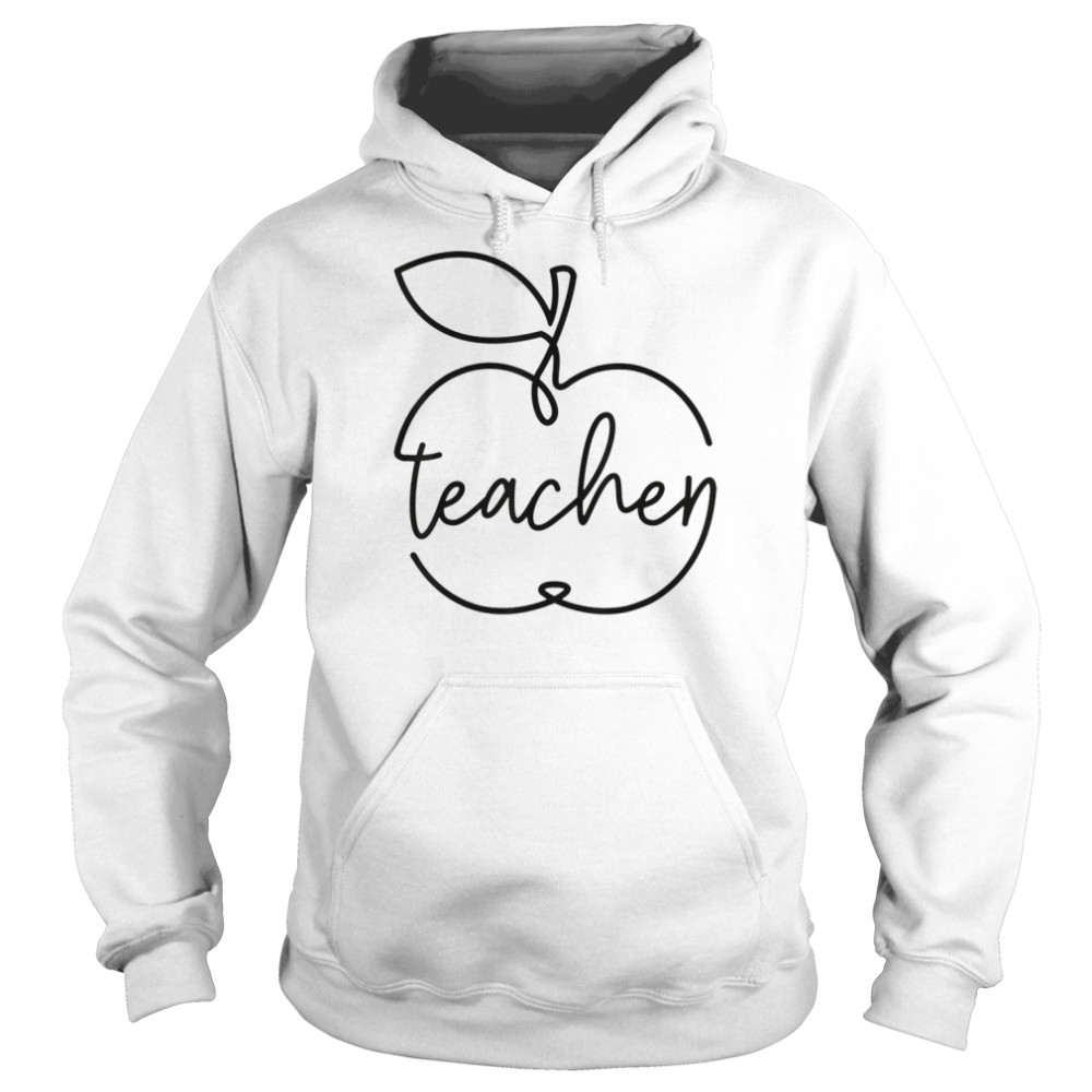 Cute Teacher In Vintage Apples TeacherShirt Unisex Hoodie