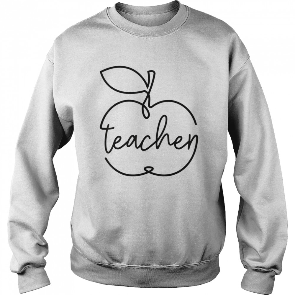 Cute Teacher In Vintage Apples TeacherShirt Unisex Sweatshirt