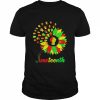 Cute juneteenth fist sunflower black african American  Classic Men's T-shirt