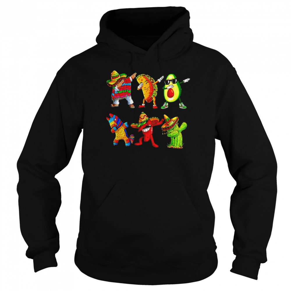 Dabbing Cinco de mayo taco fiesta cactus  Unisex Hoodie