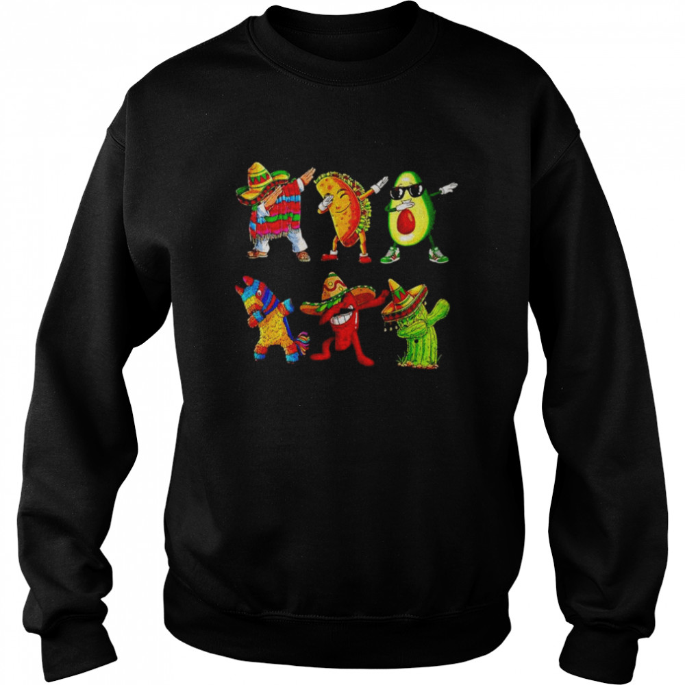 Dabbing Cinco de mayo taco fiesta cactus  Unisex Sweatshirt