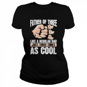 Dad of triplets family love daddy of three father’s day  Classic Women's T-shirt