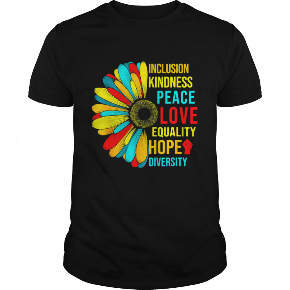 Daisy Peace Love Equality Diversity Human Rights LGBT Pride Shirt