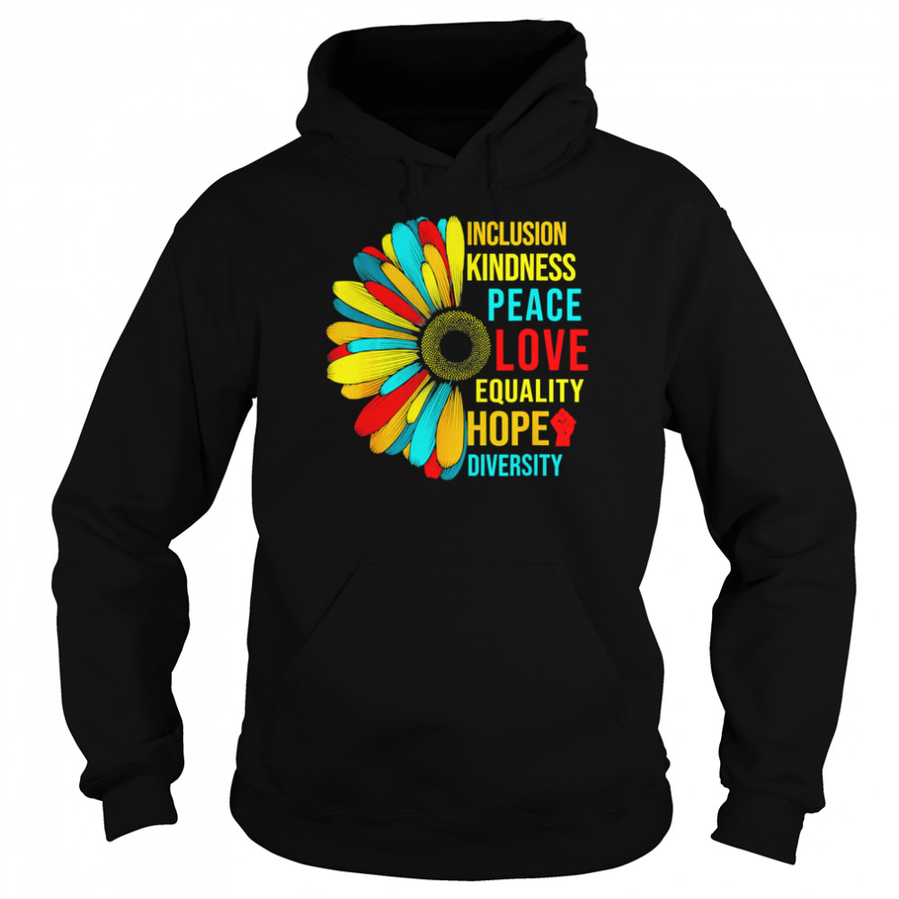 Daisy Peace Love Equality Diversity Human Rights LGBT Pride Shirt Unisex Hoodie