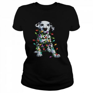 Dalmatian Dogs Tree Christmas Lights Xmas For Pet Shirt Classic Women's T-shirt