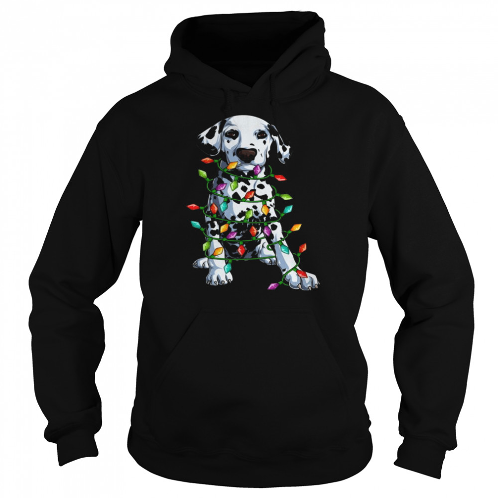 Dalmatian Dogs Tree Christmas Lights Xmas For Pet Shirt Unisex Hoodie