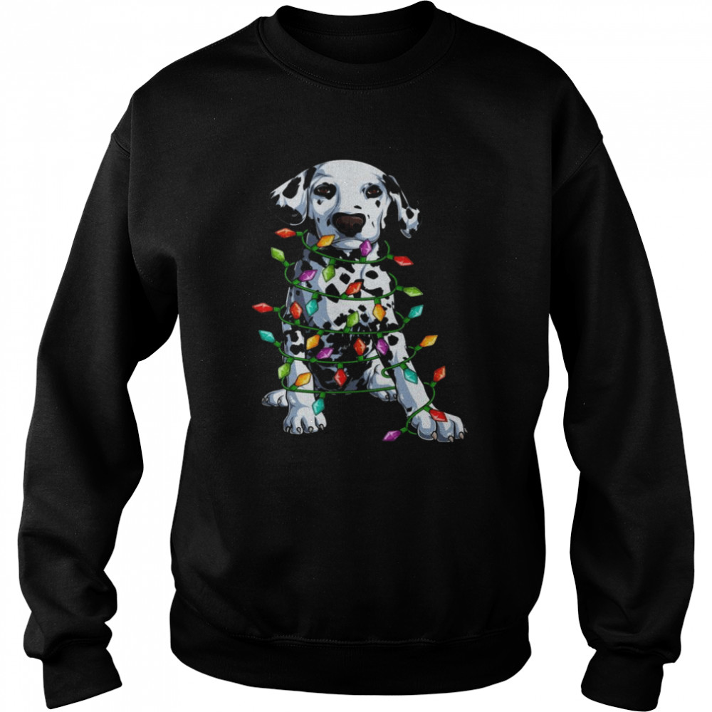 Dalmatian Dogs Tree Christmas Lights Xmas For Pet Shirt Unisex Sweatshirt