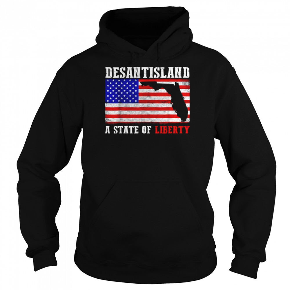 Desantisland state of liberty florida map florida patriotic  Unisex Hoodie