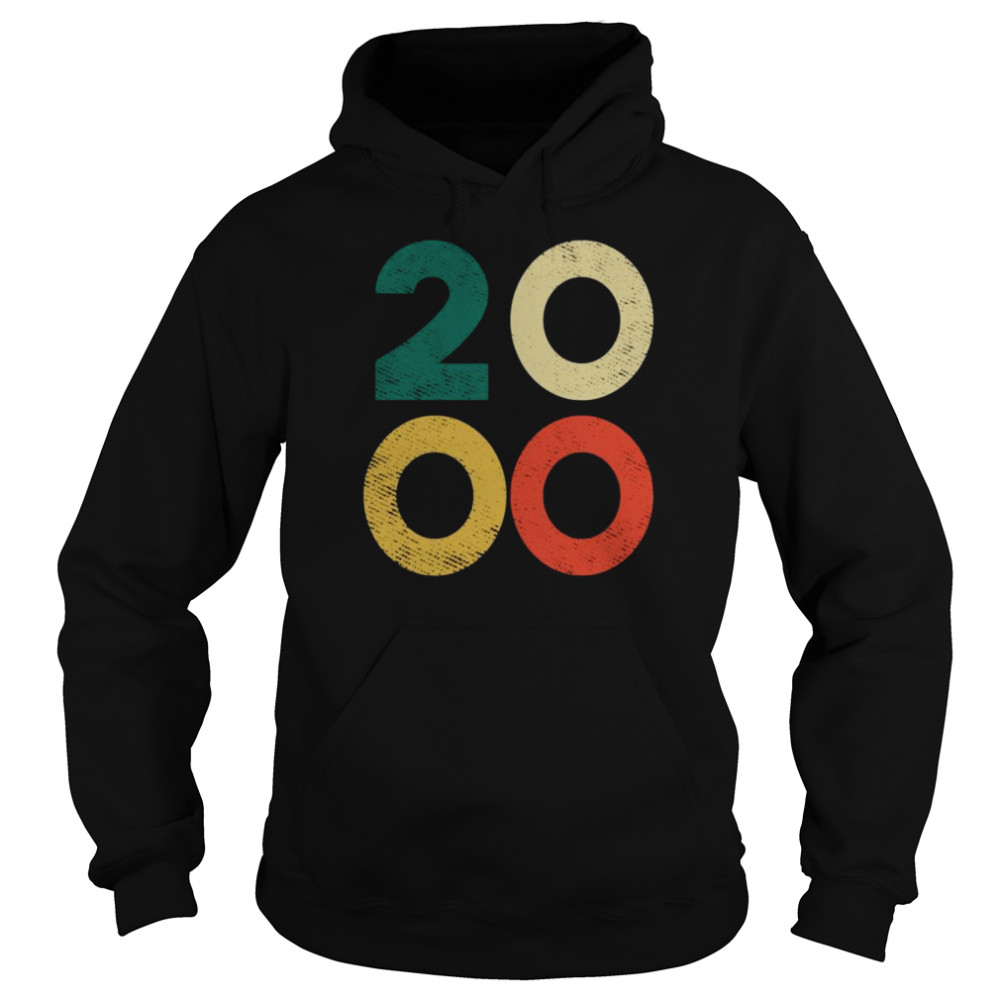 Design 2000 Retro Geburtstag Vintage 2000 Shirt Unisex Hoodie