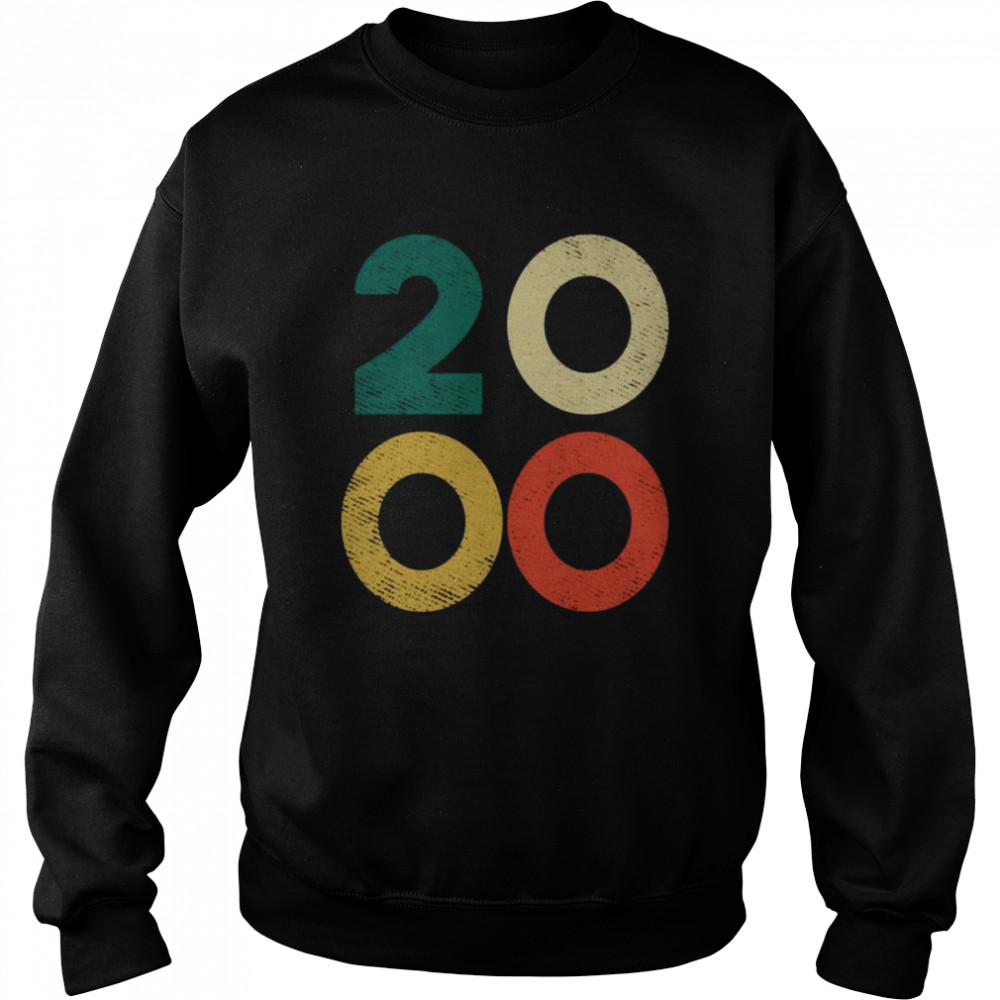 Design 2000 Retro Geburtstag Vintage 2000 Shirt Unisex Sweatshirt