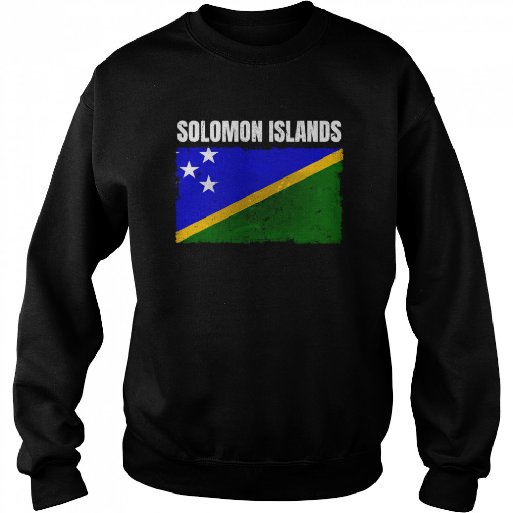 Distressed Solomon Islands Flag Solomon Islander Shirt Unisex Sweatshirt