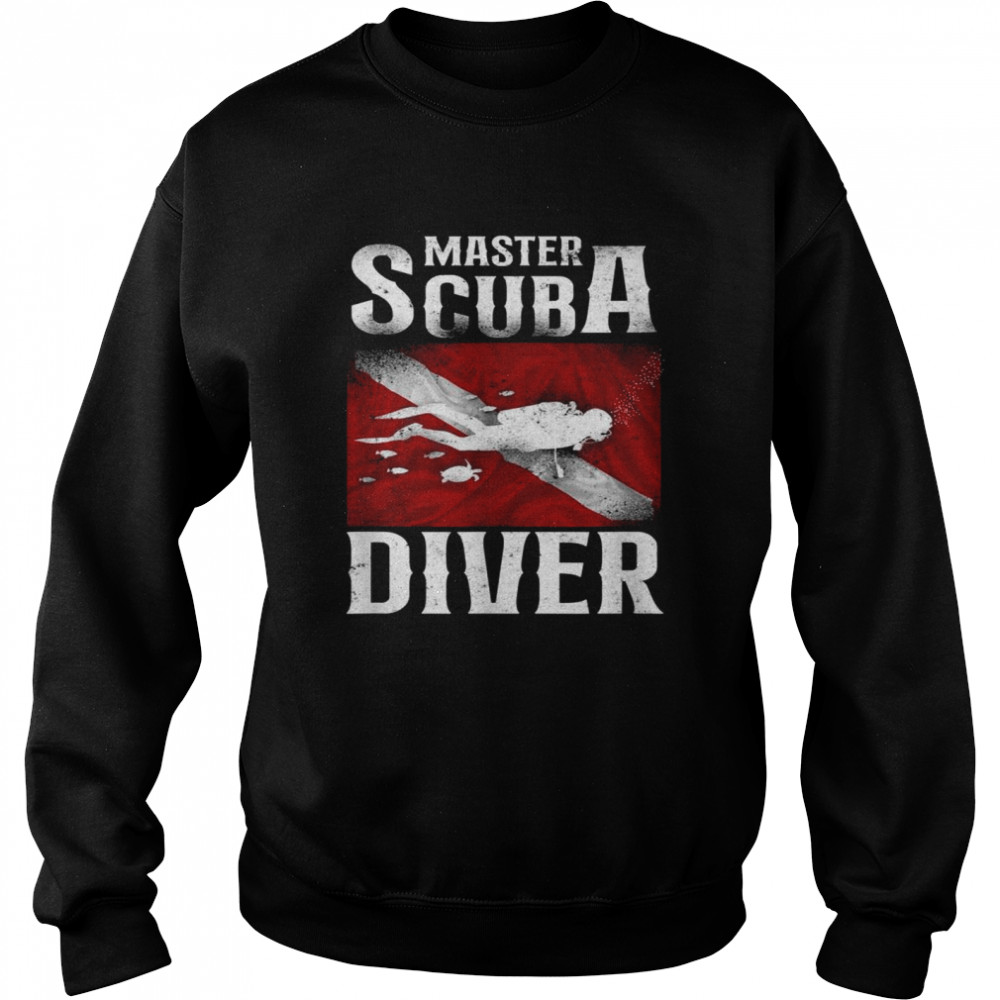 Diving Master Scuba Diver Down Shirt Unisex Sweatshirt