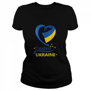 Dnipro Ukraine National Flag Heart Emblem CrestShirt Shirt Classic Women's T-shirt