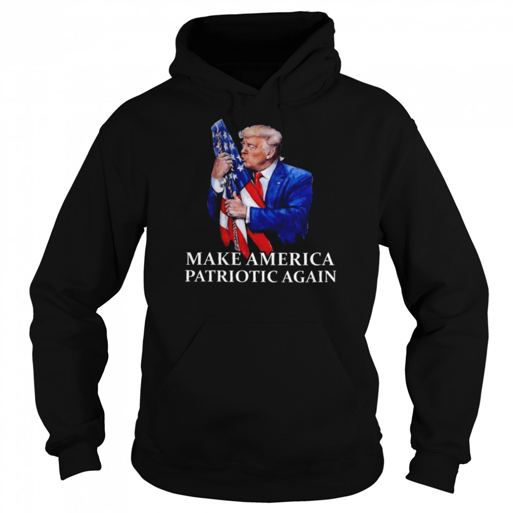 Donald Trump Kiss American flag make America patriotic again  Unisex Hoodie