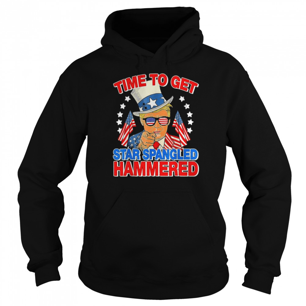 Donald drunk Trump 4th of july drinking presidents  Unisex Hoodie