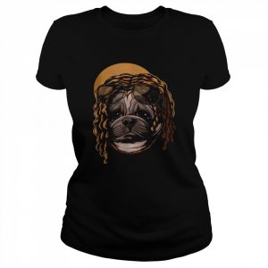 Dreadlocks Style Pug Dogs Hair Vector T-Shirt Classic Women's T-shirt