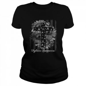 Dyslexia Awareness Sunflower Supporter Warrior T-Shirt Classic Women's T-shirt