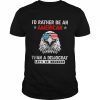 Eagle I’d rather be an American than a democrat let’s go brandon  Classic Men's T-shirt