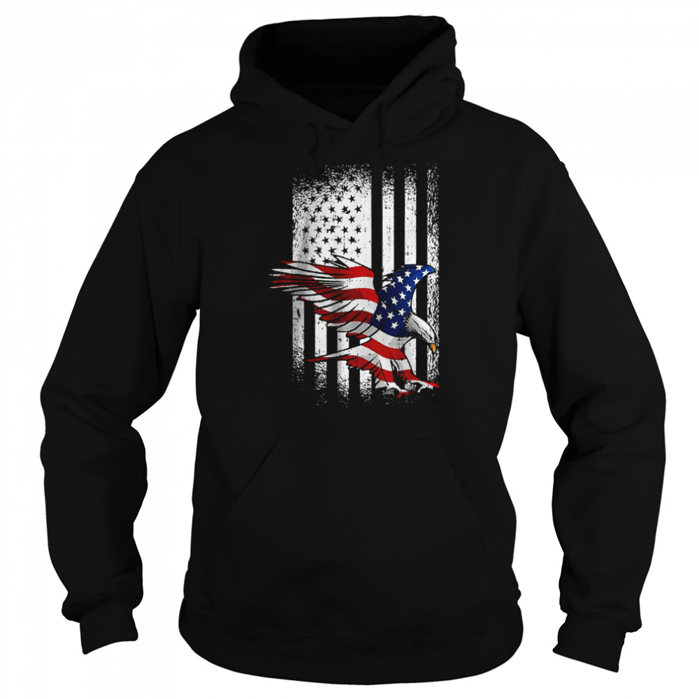 Eagle US Flag American Patriotic 4th Of July Independence T-Shirt Unisex Hoodie