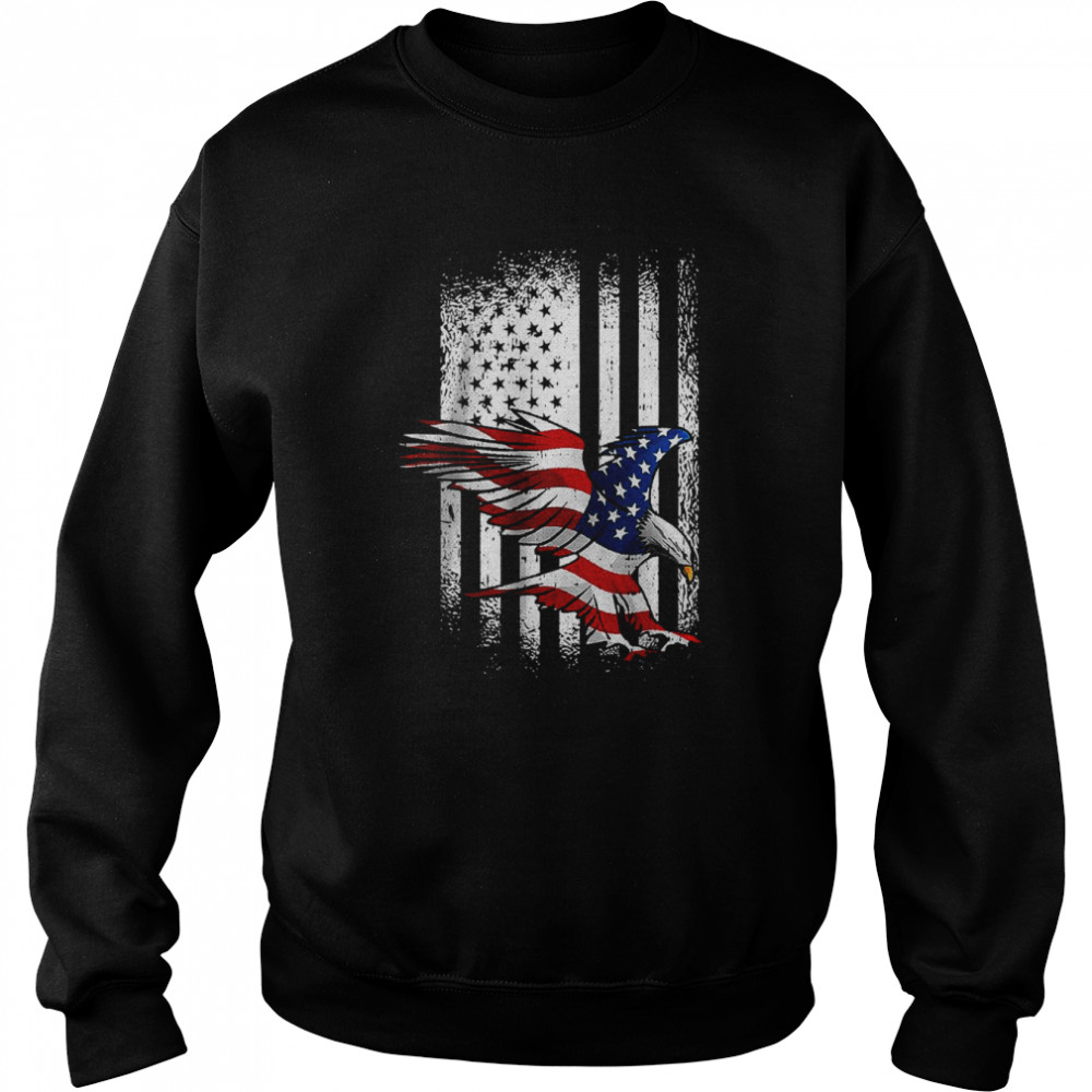 Eagle US Flag American Patriotic 4th Of July Independence T-Shirt Unisex Sweatshirt