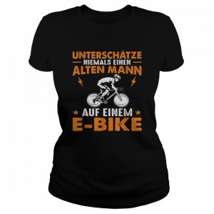 Ebike Bicycle Grandpa Pensioner Old Man Electric Bike Shirt Classic Women's T-shirt