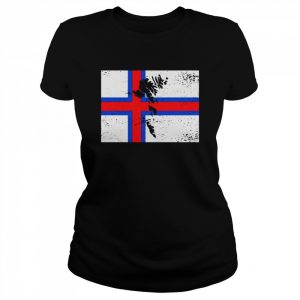 Faroe Islands Flag Silhouette Travel Nature Vacation Europe Shirt Classic Women's T-shirt