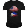 Filipino Roots American Grown Philippines USA Tree Flag Shirt Classic Men's T-shirt