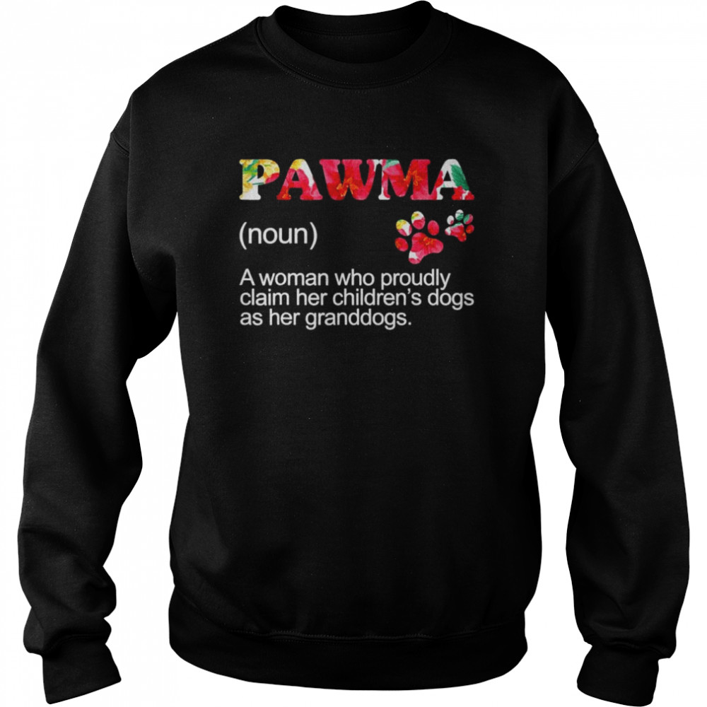 Floral pawma grandogs grandma dog mothers day  Unisex Sweatshirt