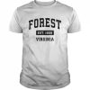 Forest Virginia VA Vintage Sports Design Black DesignShirt Classic Men's T-shirt