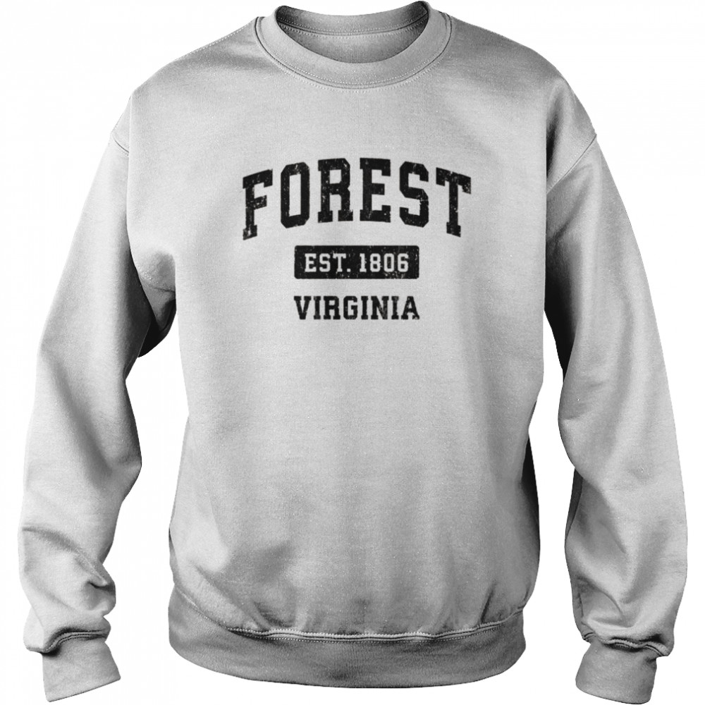 Forest Virginia VA Vintage Sports Design Black DesignShirt Unisex Sweatshirt