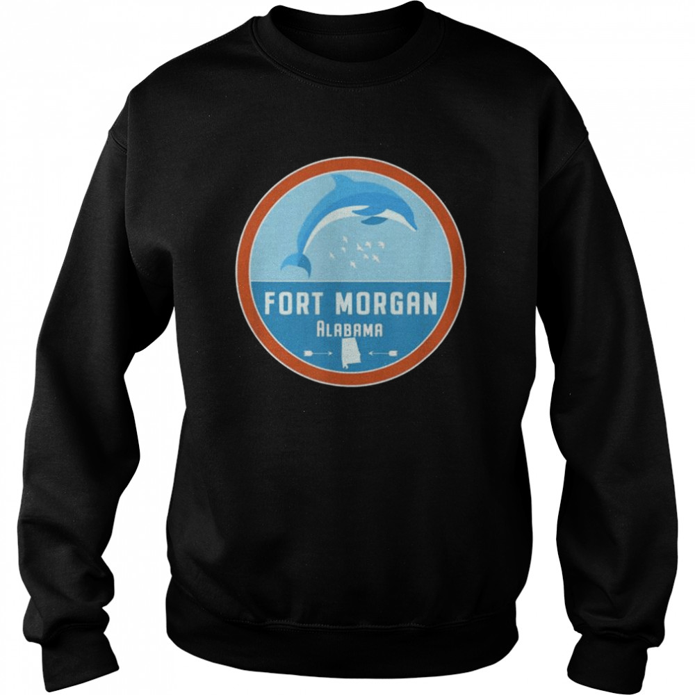 Fort morgan alabama beach dolphin al vacation  Unisex Sweatshirt