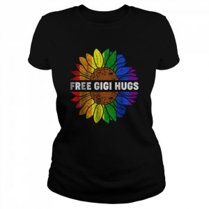 Free Gigi Hugs Lgbt Daisy Rainbow Flower Hippie Gay Pride T-Shirt Classic Women's T-shirt