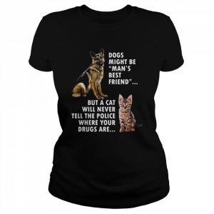 Funny Dog and Cat Design Shirt Classic Women's T-shirt