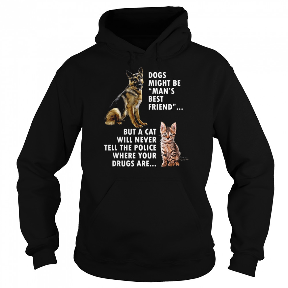 Funny Dog and Cat Design Shirt Unisex Hoodie