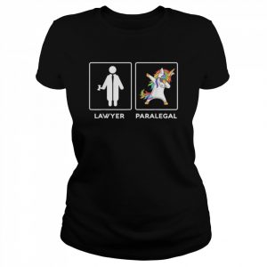 Funny Lawyer Paralegal Dabbing Unicorn Legal Law Firm Shirt Classic Women's T-shirt