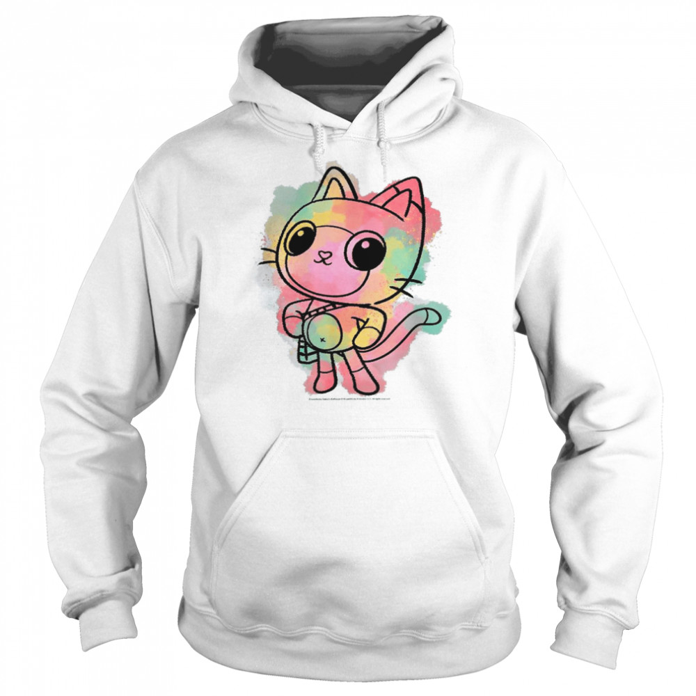 Gabby’s Dollhouse Big Pandy Paws Watercolor SketchShirt Unisex Hoodie