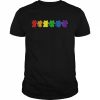 Gay Pride Cats LGBT Rainbow Flag LGBTQ Cute Cat Shirt Classic Men's T-shirt