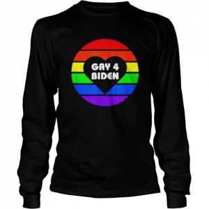 Gay for Biden rainbow flag lgbtq month LGBT pride parades vintage  Long Sleeved T-shirt