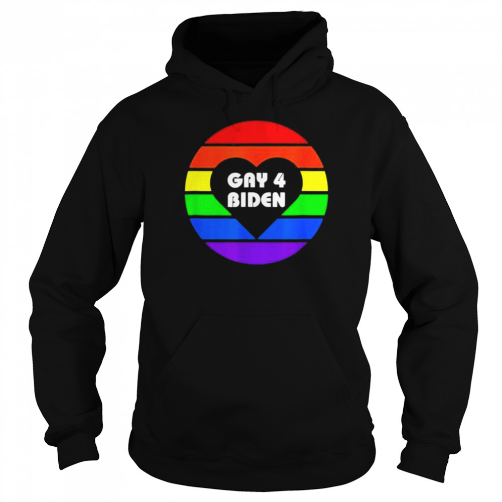 Gay for Biden rainbow flag lgbtq month LGBT pride parades vintage  Unisex Hoodie