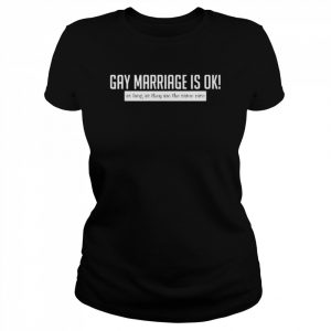 Gay marriage is ok as long as they are the same race  Classic Women's T-shirt