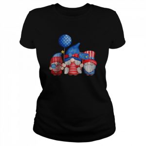 Gnome 4th Of July American Flag God Bless America T-Shirt Classic Women's T-shirt