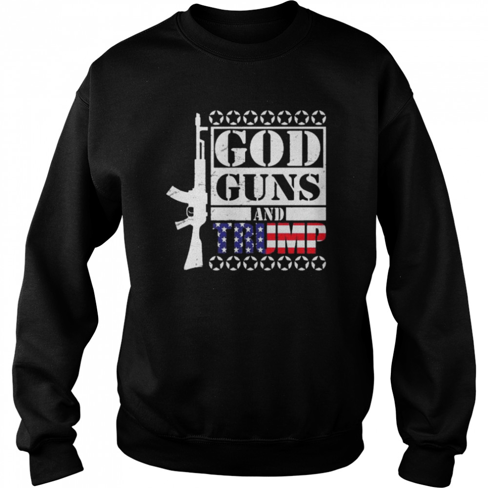 God guns Trump American flag  Unisex Sweatshirt