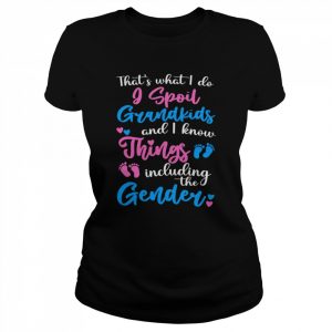 Grandma Know Things Baby Shower Keeper of the Gender Reveal Shirt Classic Women's T-shirt