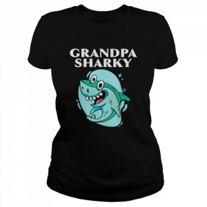 Grandpa sharky grandfather shark lover grandparent  Classic Women's T-shirt