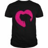 Great Dane Profile Heart PinkShirt Shirt Classic Men's T-shirt