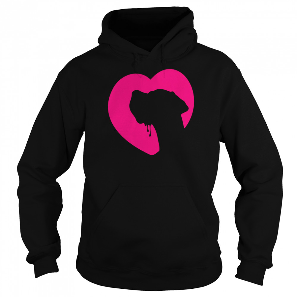 Great Dane Profile Heart PinkShirt Shirt Unisex Hoodie