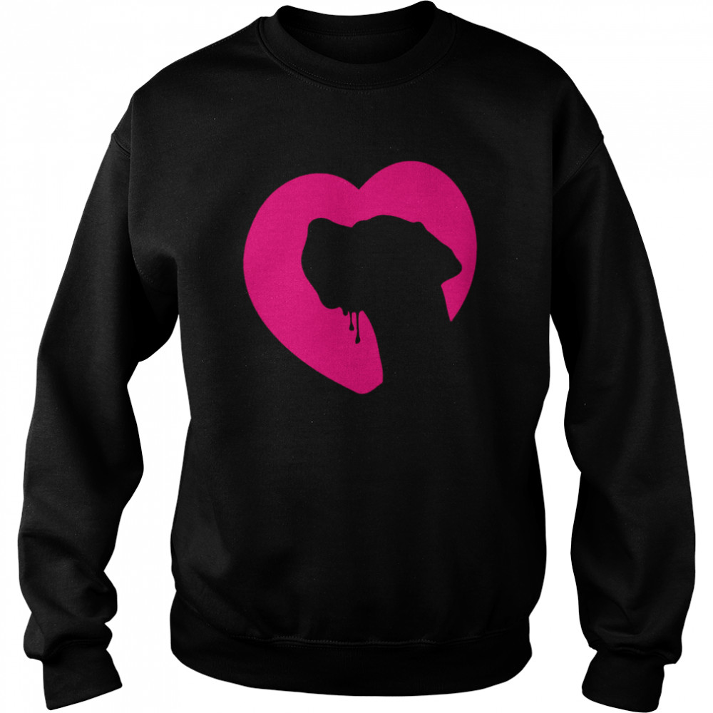 Great Dane Profile Heart PinkShirt Shirt Unisex Sweatshirt